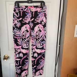 Lilly Pulitzer Kelly Pants Onyx Wild Within Size 2 EUC